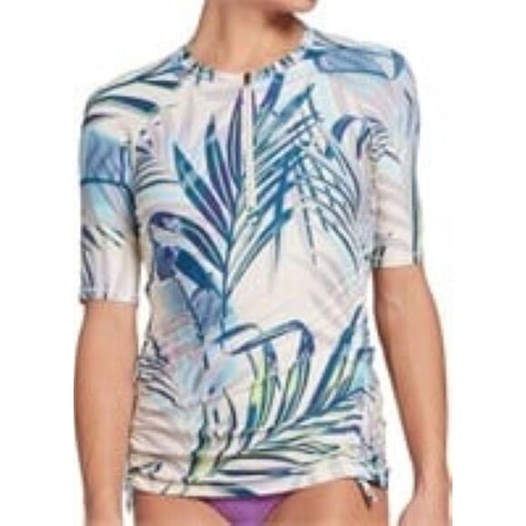 NWT CALIA Women's Rash Guard Swim Shirt Paradise Palm 2XL - Picture 1 of 1